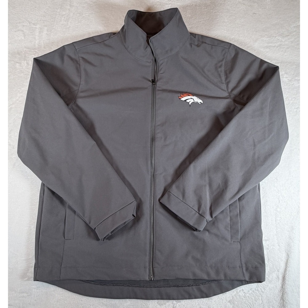 G-III Apparel by Carl Banks NFL Denver‎ Broncos Men's Sz L Gray Full-Zip Jacket